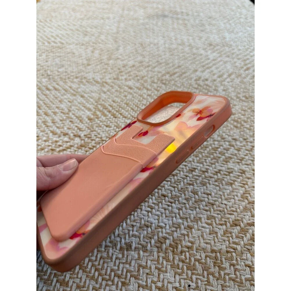 iPhone Floral Phone Case with Card Holder Pocket 6 x 3
